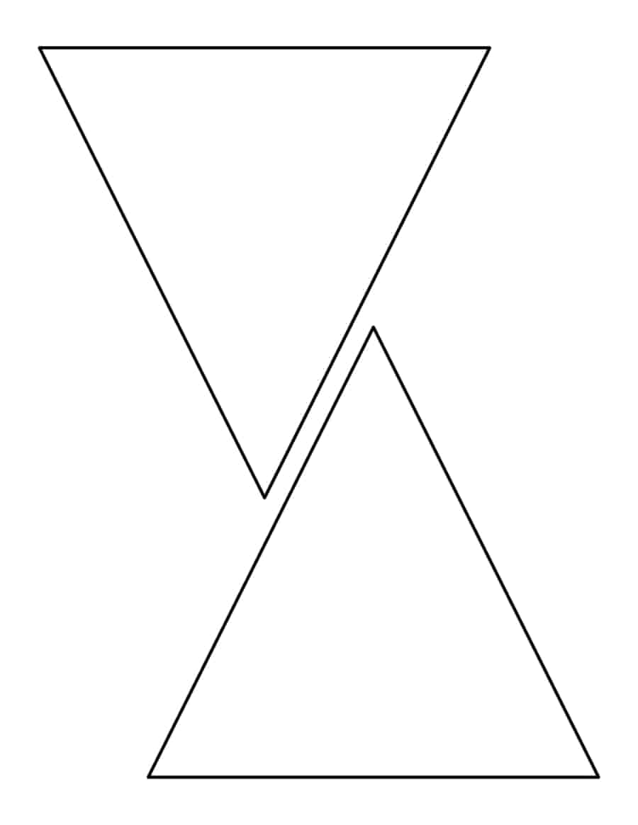 6 Inch Triangle Tracing Worksheets Pdf Free Vectors